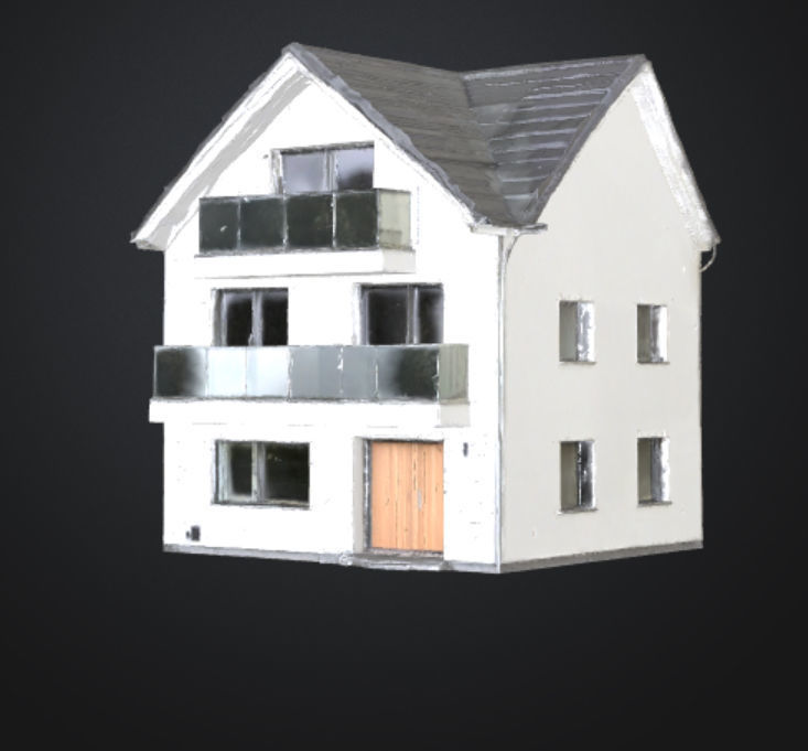 Modern twostory luxury villa FBX OBJ 3mf texture 3D model_1