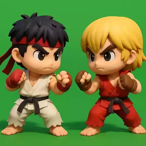 Chibi Ryu game from Street Fighter 3D print model