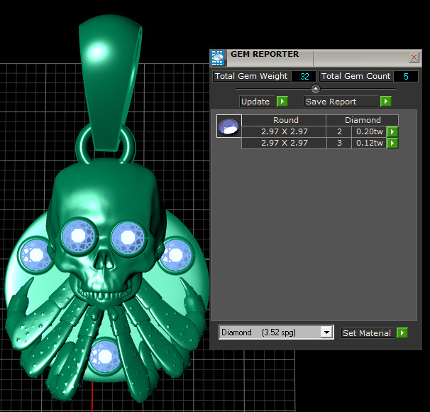 Skull spider pendant 3D printable model  3D print model_6