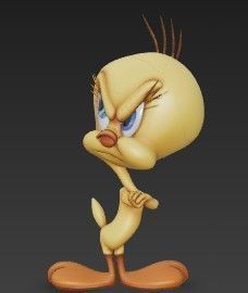 Tweety from Looney Tunes 3D print model_1