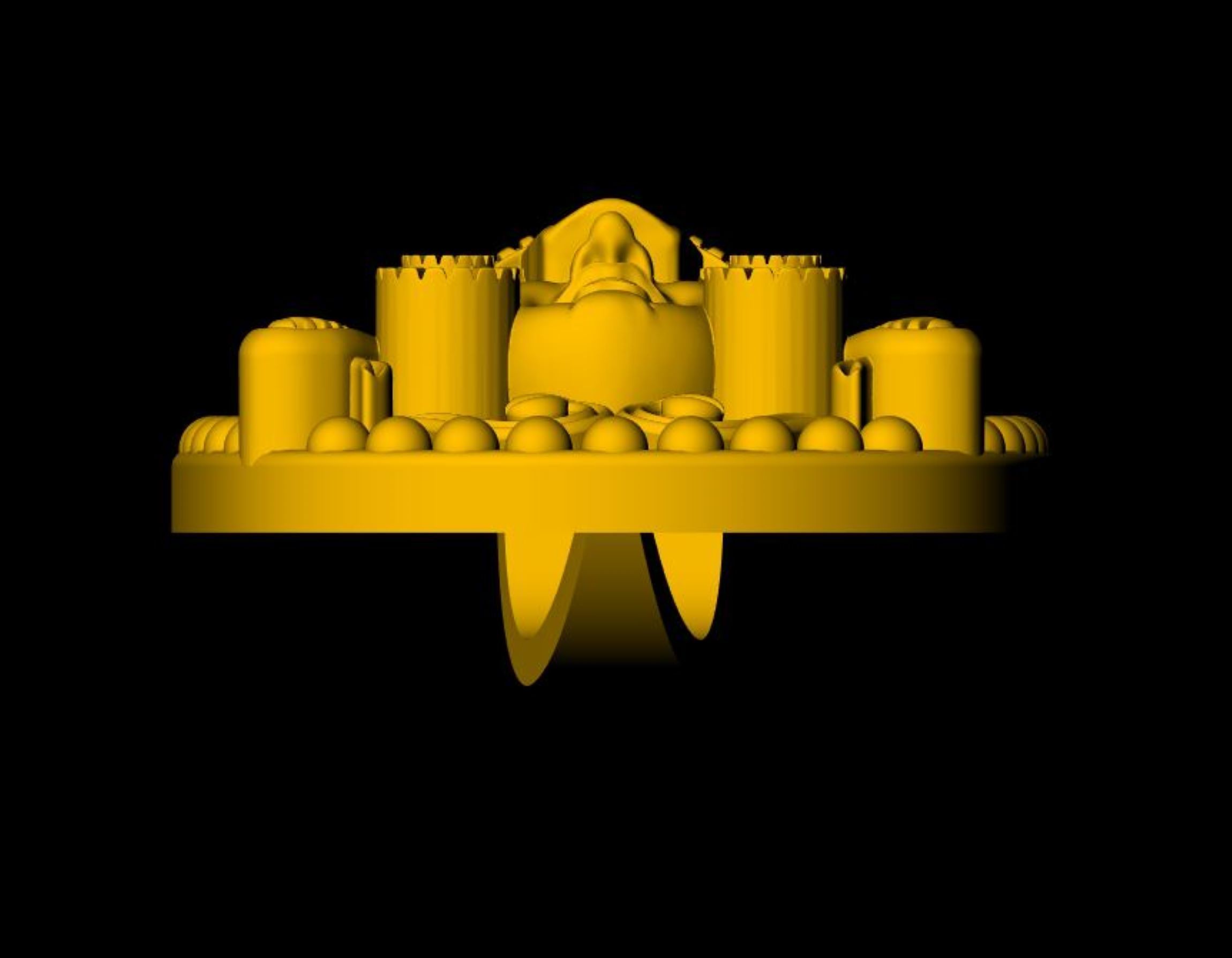 Unique Balaji Pendant - 0116 3D print model_3