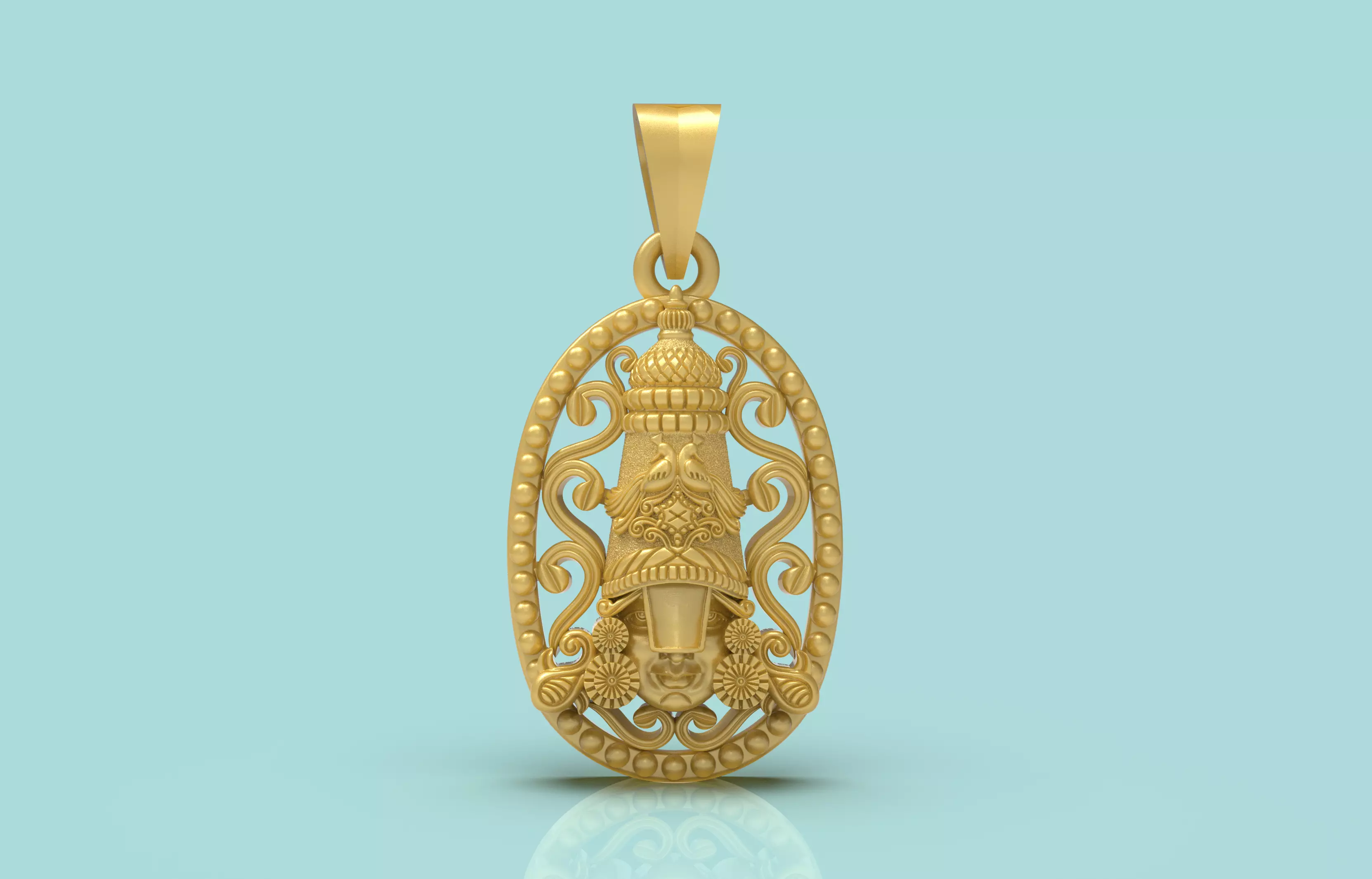 Unique Balaji Pendant - 0116 3D print model_0