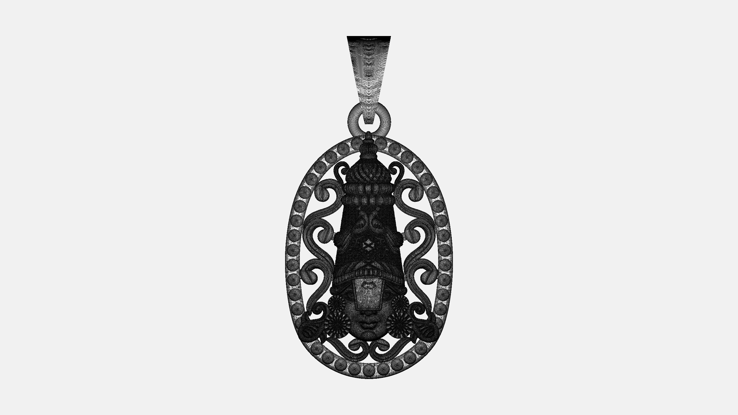 Unique Balaji Pendant - 0116 3D print model_12