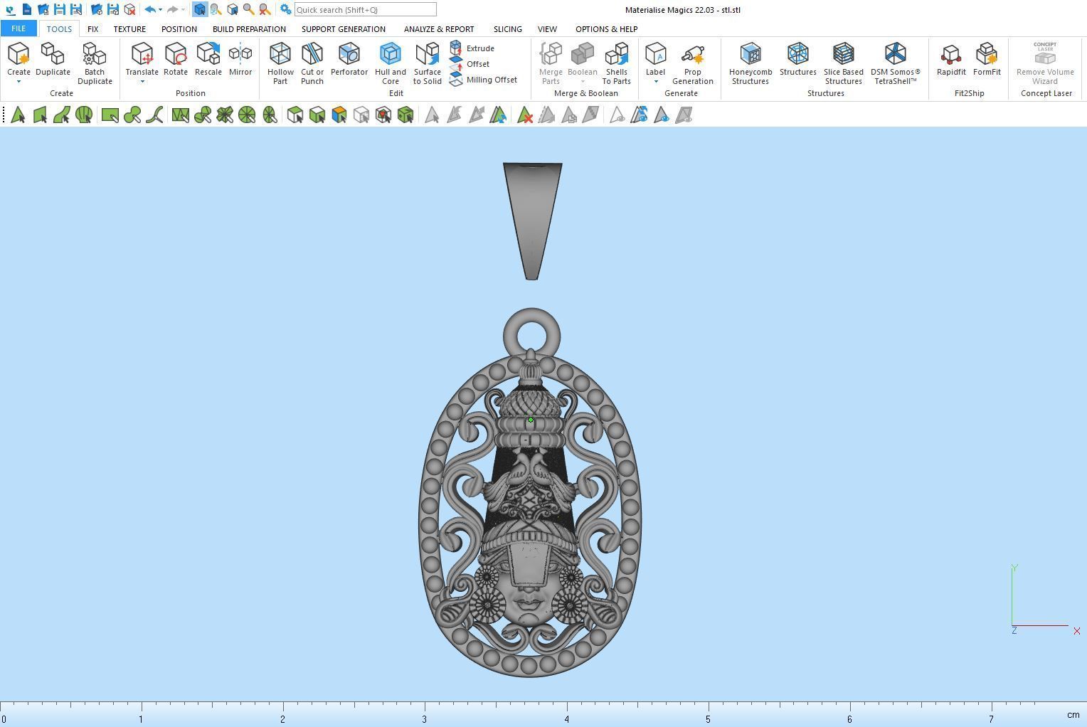 Unique Balaji Pendant - 0116 3D print model_11
