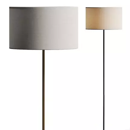 Modern Fabric Drum Floor Lamp 3D model_0