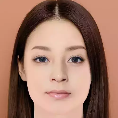 Tomomi Itano Head - No Hair - Low poly head for game