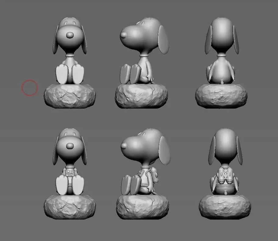 Snoopy Peanuts Two Models 3D print model_0