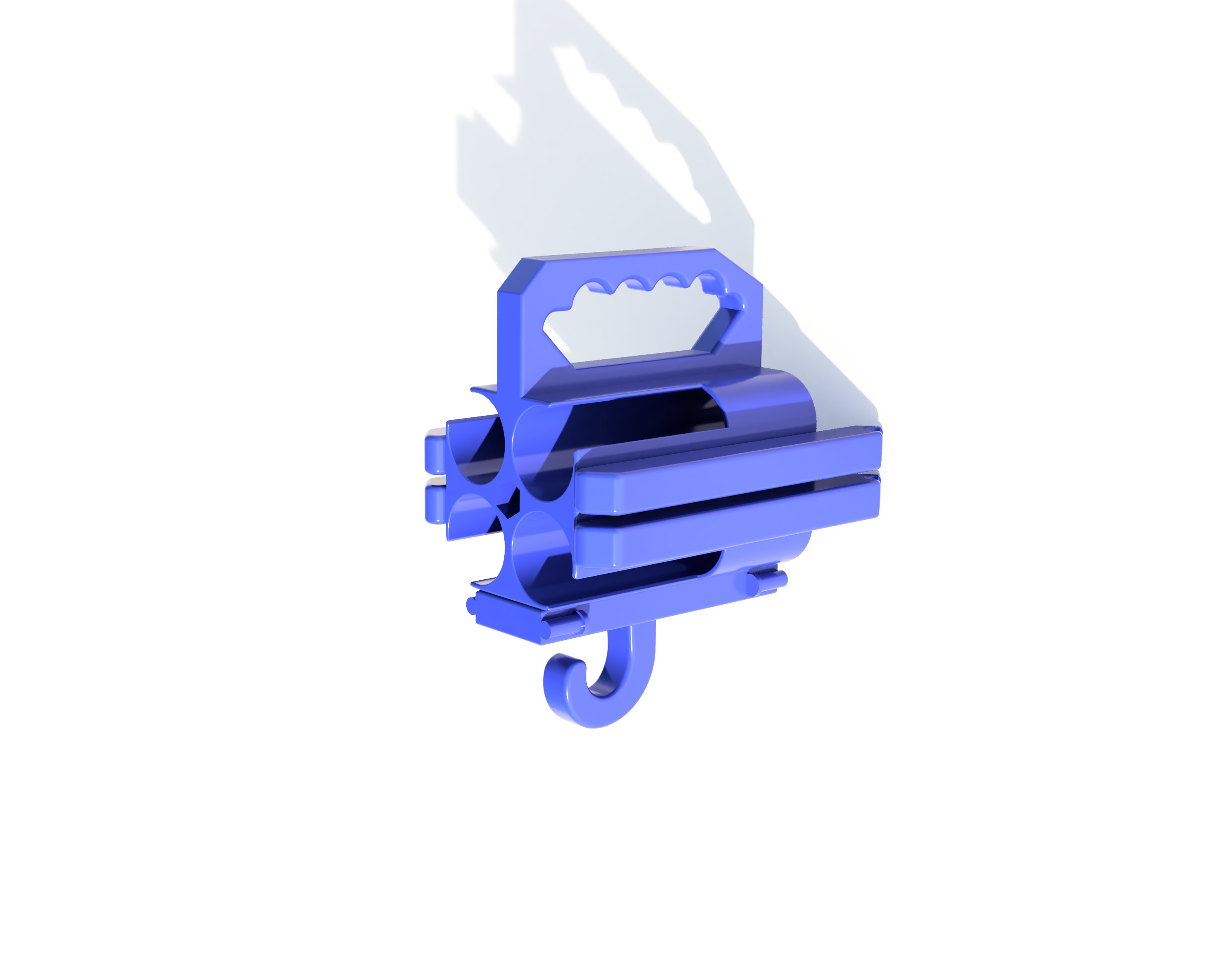 Fishing Rod Transport Stand with hanger and Gear Hook 3D print model_2