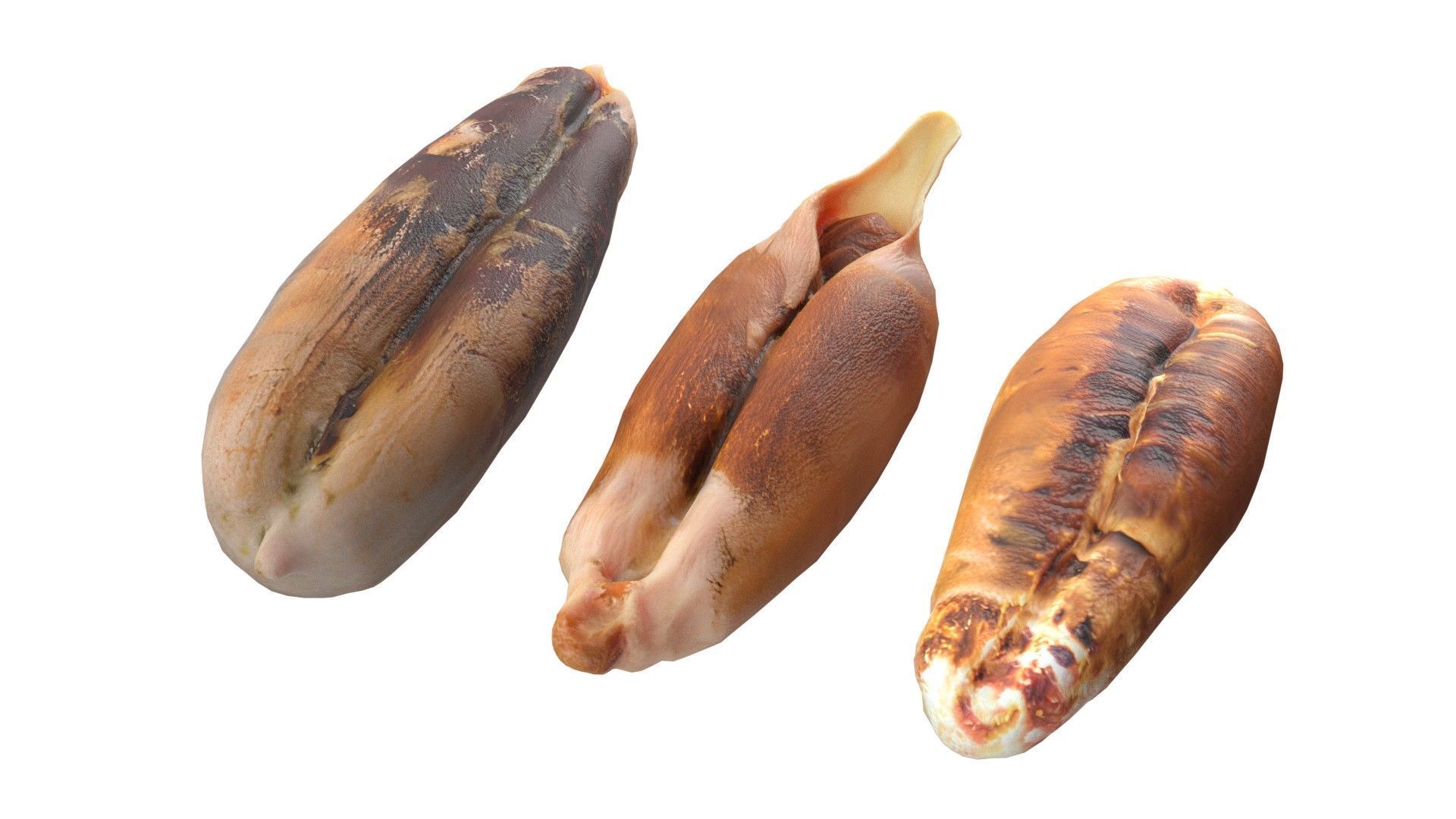 Date seeds  Low-poly 3D model_1