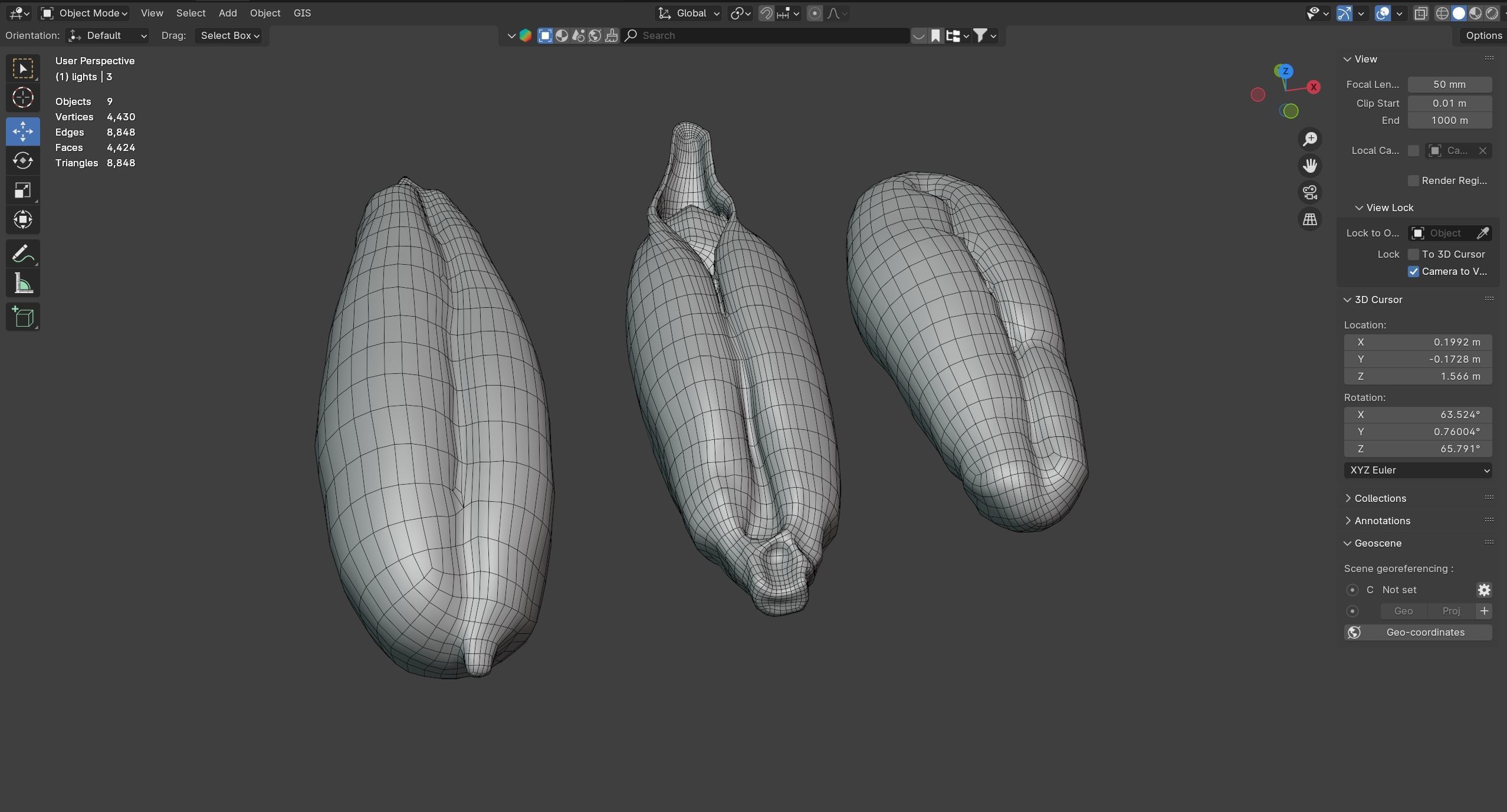 Date seeds  Low-poly 3D model_7