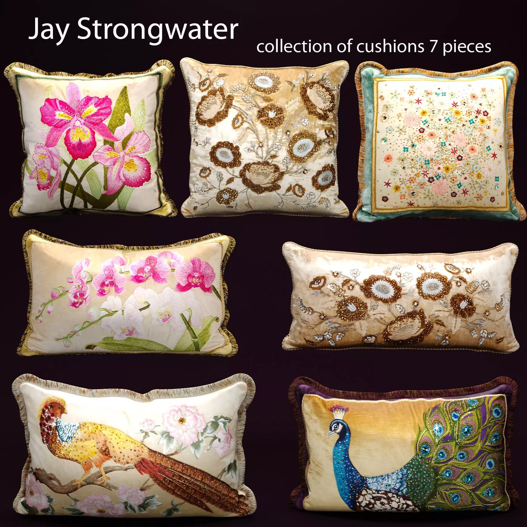 Pillow Set decorative pillows for living room 3D model