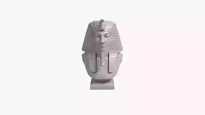 Tutankhamun Bust Sculpture 3D Print Model STL File Printable