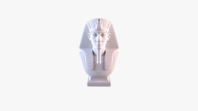 Tutankhamun Bust Sculpture 3D Print Model STL File Printable 3D print model