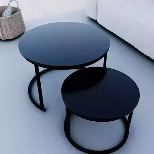 Modern Nesting Coffee Table Set 3D Model 3D model