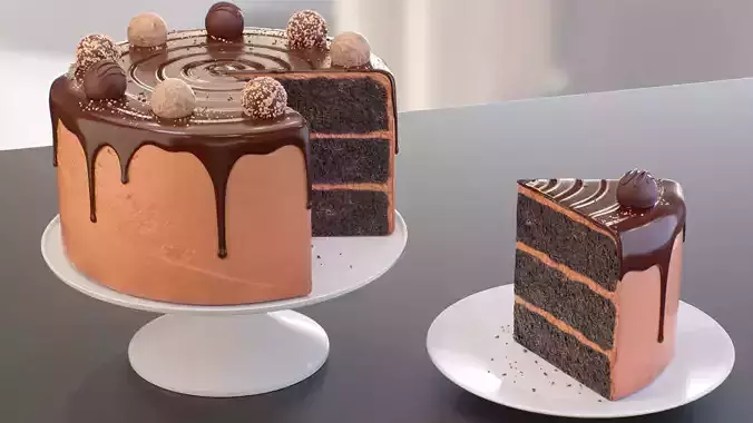 Chocolate truffle cake