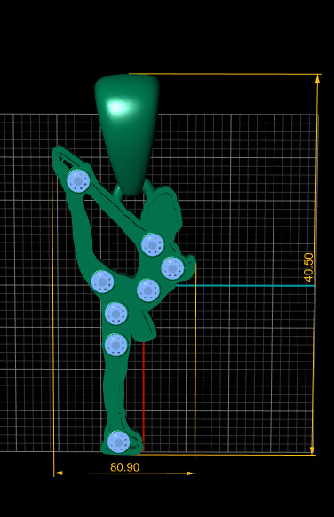 Ballerina pendant 3D printable model 3D print model_4