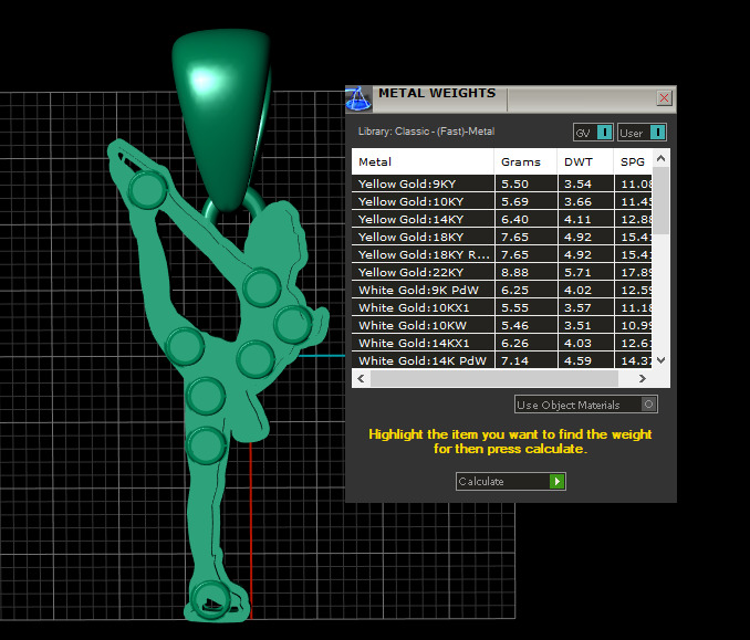Ballerina pendant 3D printable model 3D print model_7