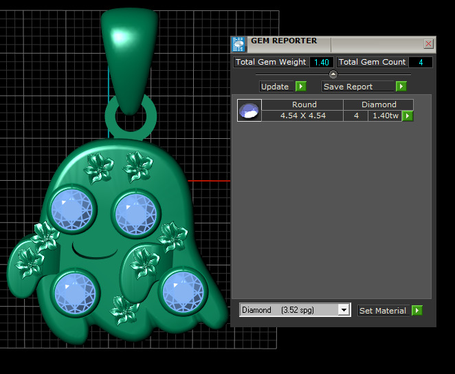 Paw print gold pendant 3D printable model 3D print model_7