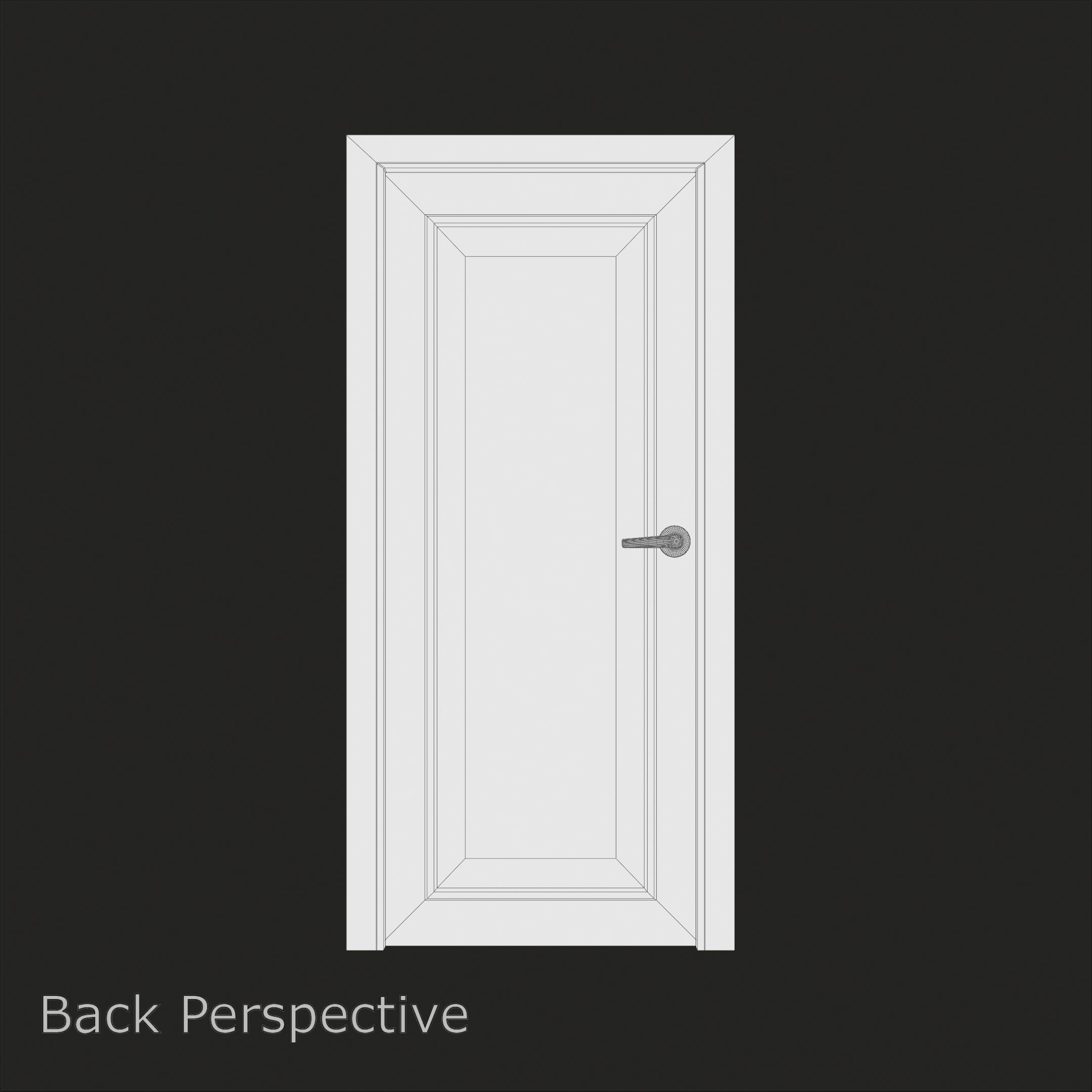 Classic Wooden Door Panel 3D model_8