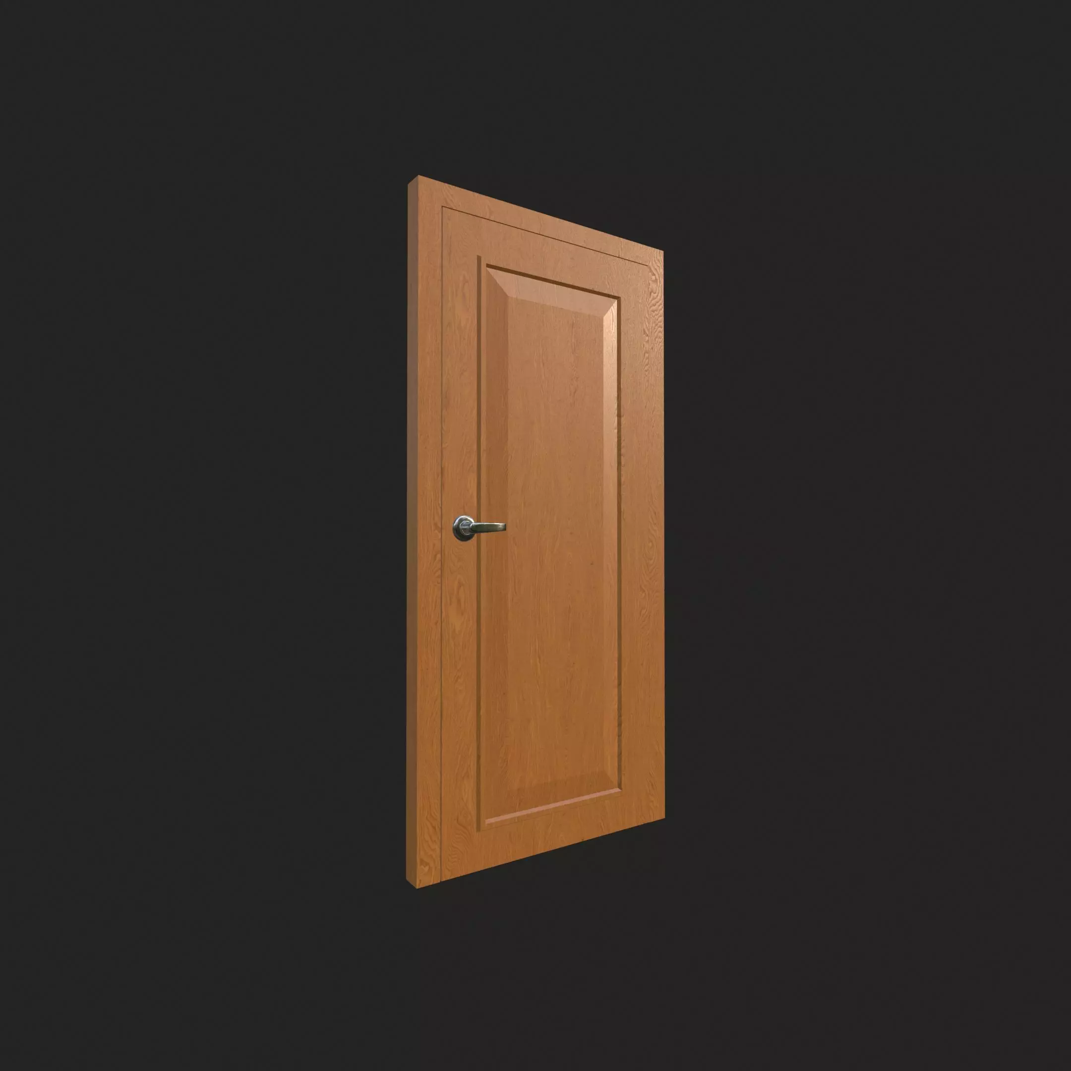 Classic Wooden Door Panel 3D model_0