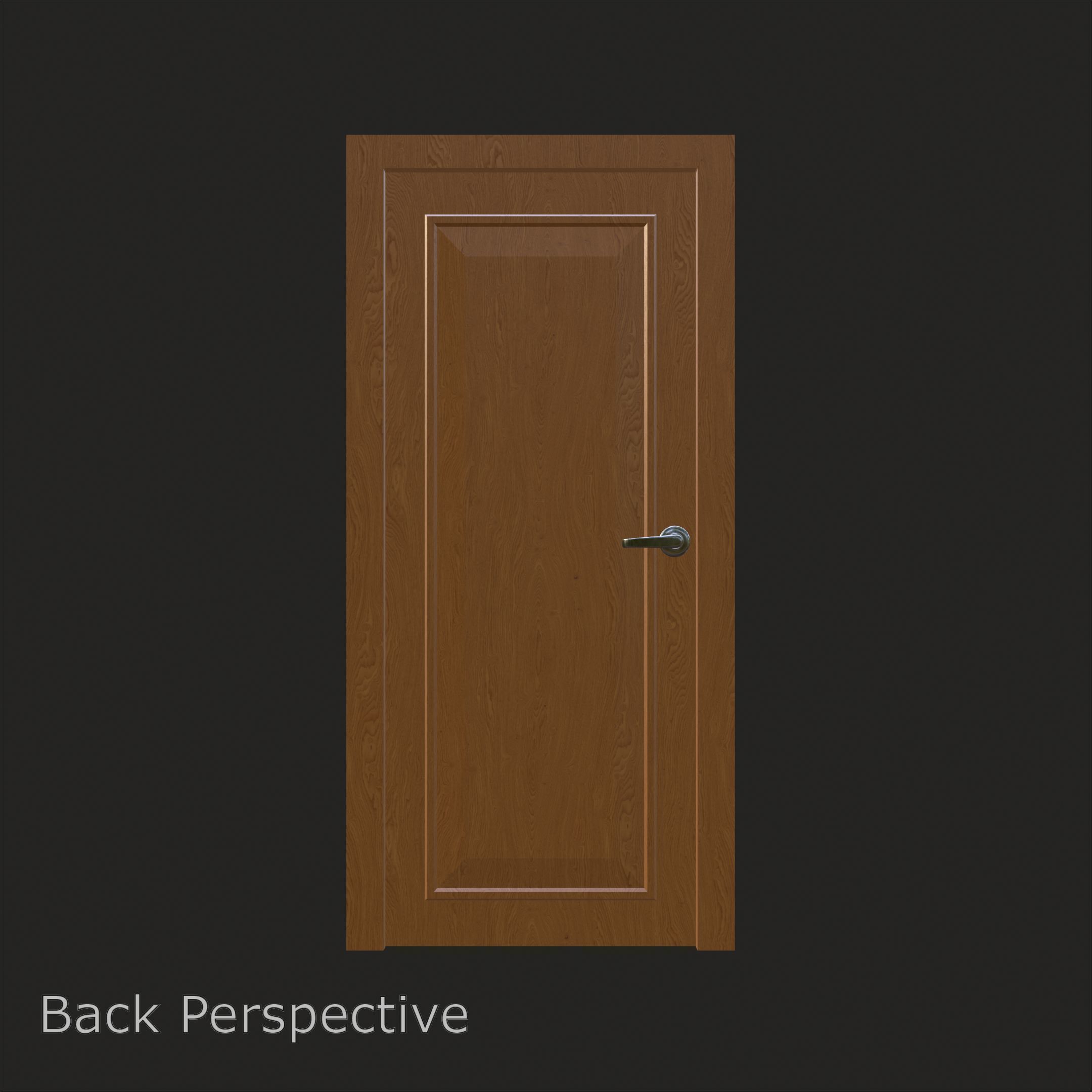Classic Wooden Door Panel 3D model_3