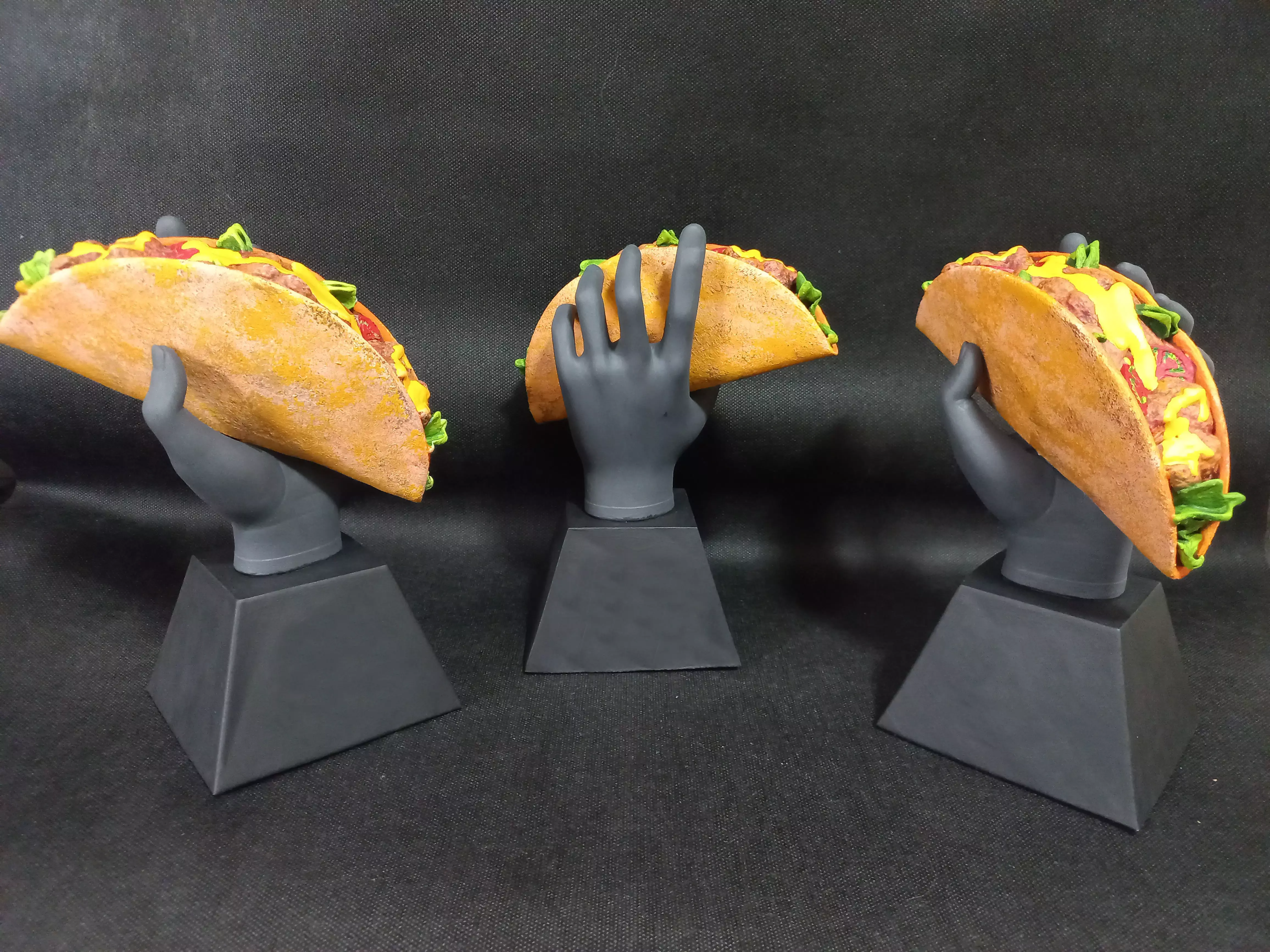 Hand holding a Mexican Taco 3D print model