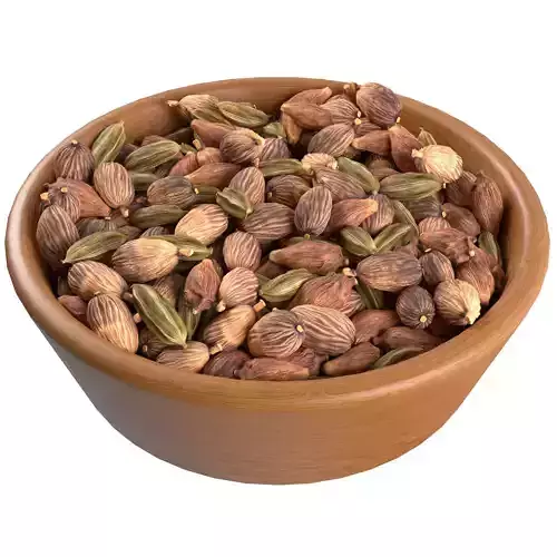 Dried cardamom fruit bowl 