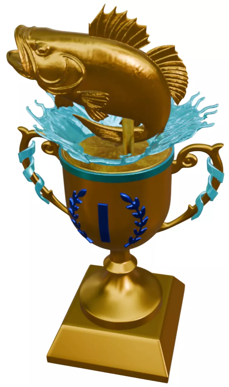 PREMIUM 3D GOLDFISH TROPHY - 3D PRINTABLE MODEL 3D print model