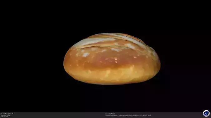 Stylized Turkish Loaf Bread 3D Model - AI