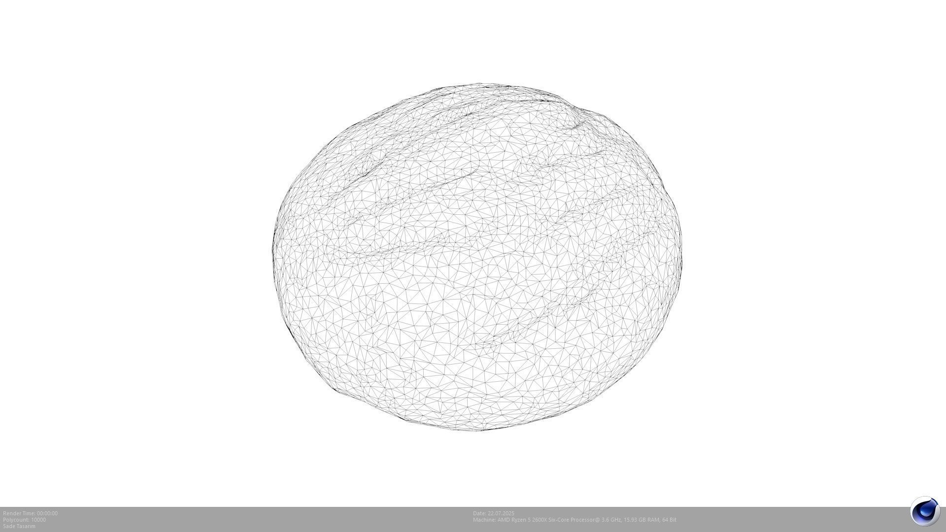 Stylized Turkish Loaf Bread 3D Model - AI Low-poly 3D model_6