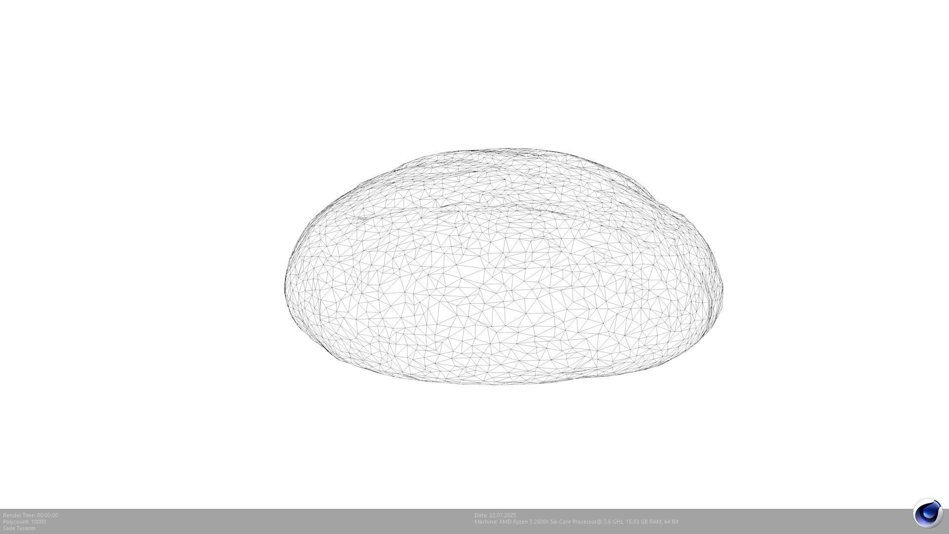 Stylized Turkish Loaf Bread 3D Model - AI Low-poly 3D model_3