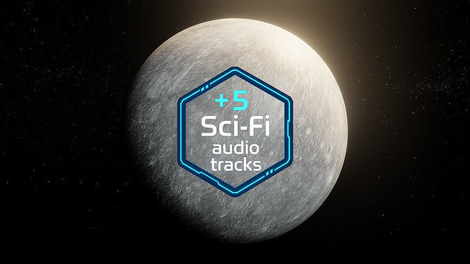 Photorealistic Mercury High-Res Textures and Sci-Fi Music Pack Low-poly 3D model