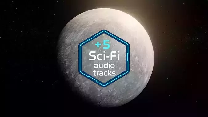Photorealistic Mercury High-Res Textures and Sci-Fi Music Pack