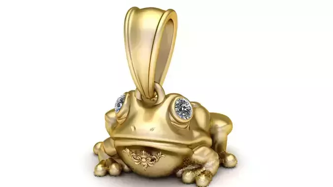 Frog pendant  3D printable model 