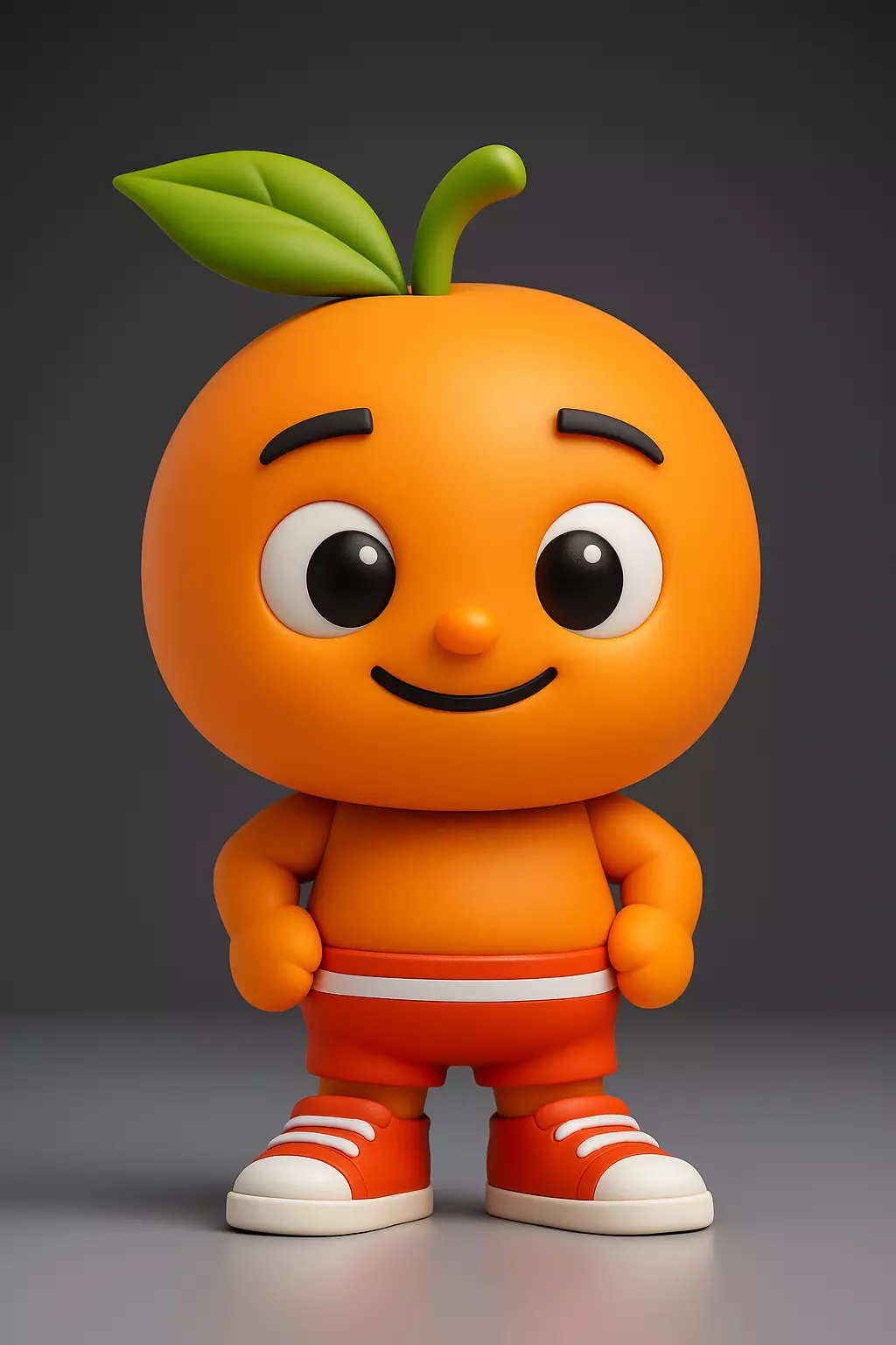 Chibi Orange Cartoon Mascot 3D print model_0