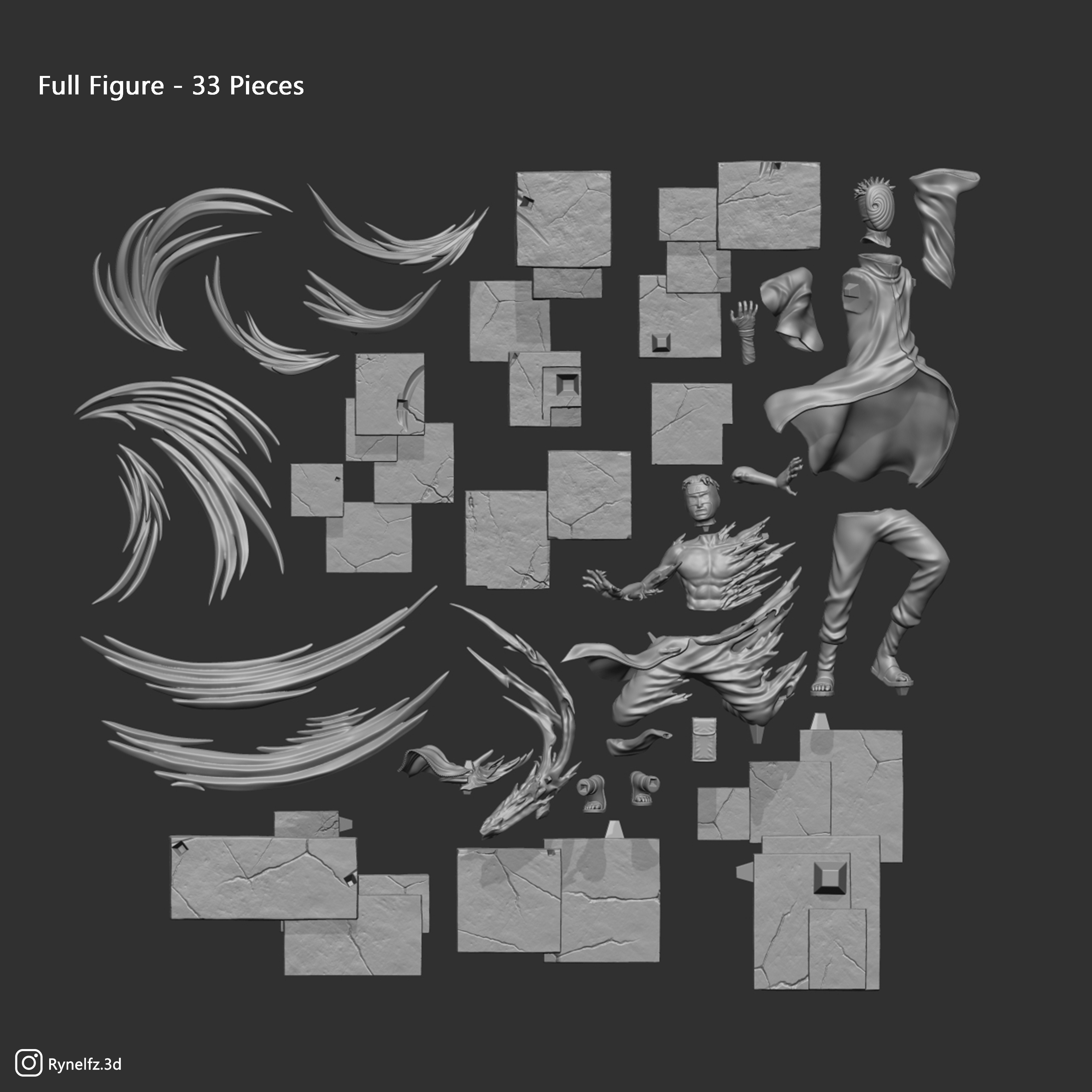 Tobi - Obito VS Torune 3D Print Model 3D print model_9