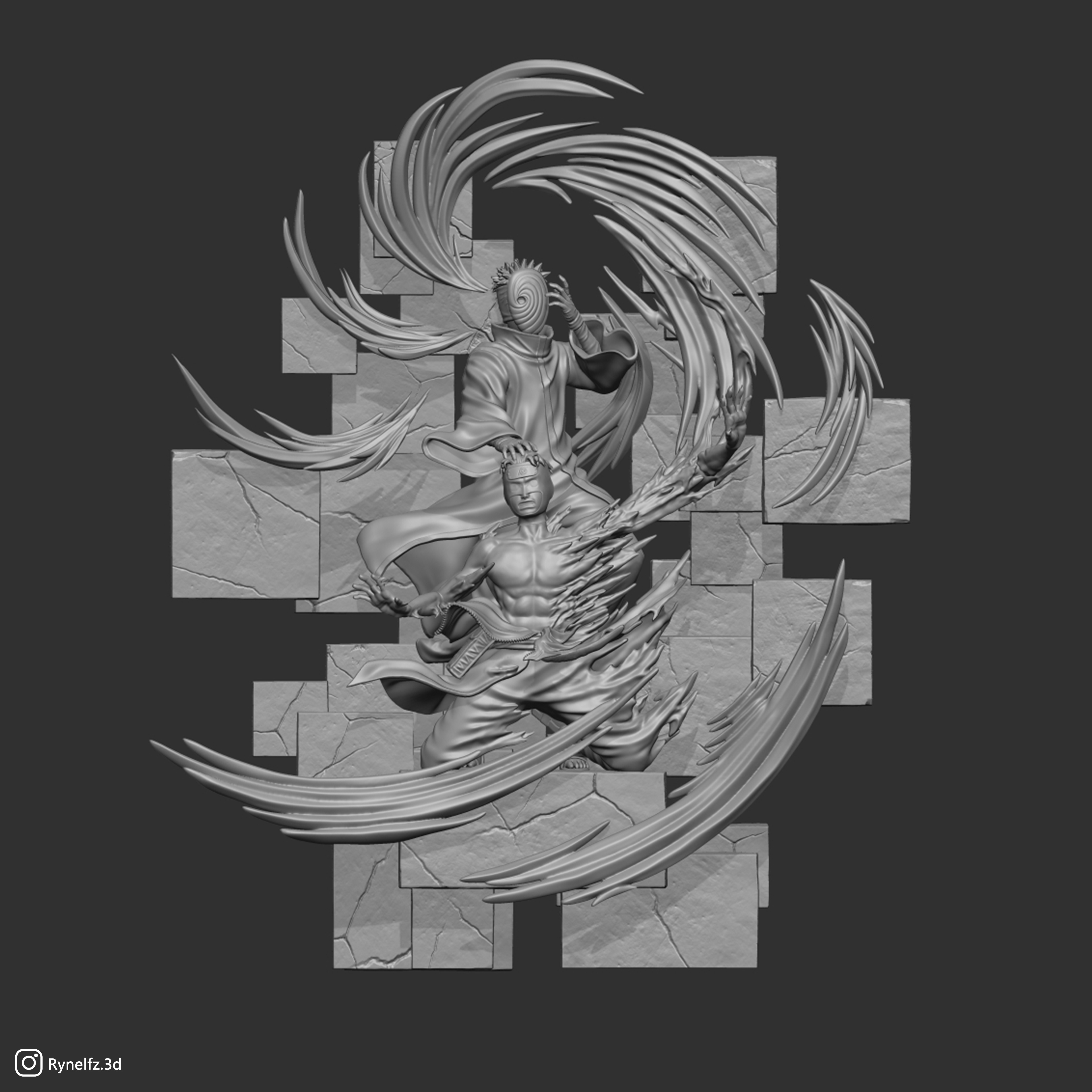 Tobi - Obito VS Torune 3D Print Model 3D print model_4