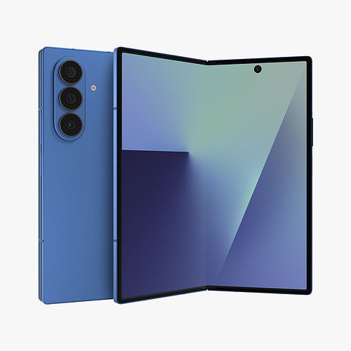 Samsung Galaxy Z Fold 7 Blue Shadow 3D model