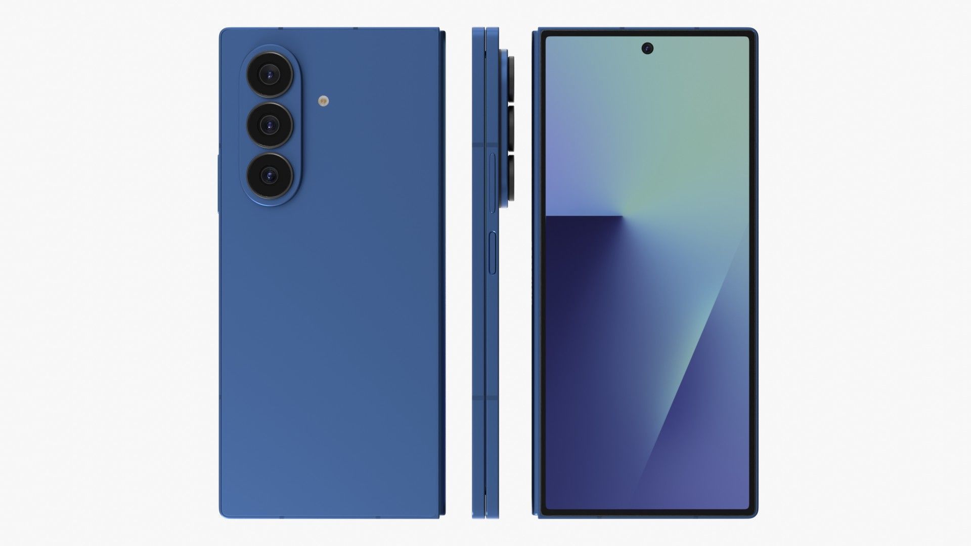 Samsung Galaxy Z Fold 7 Blue Shadow 3D model_2