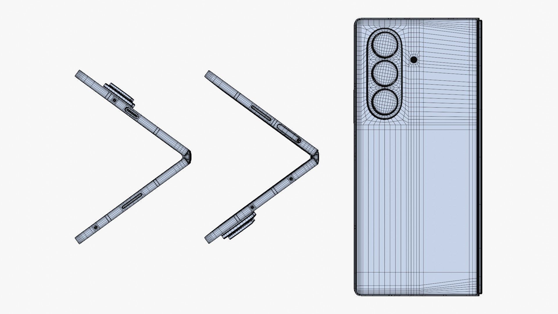 Samsung Galaxy Z Fold 7 Blue Shadow 3D model_21