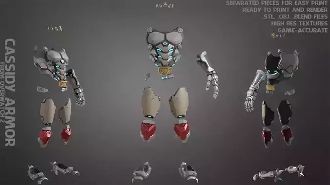 Overwatch 2 Cassidy Armor for Cosplay