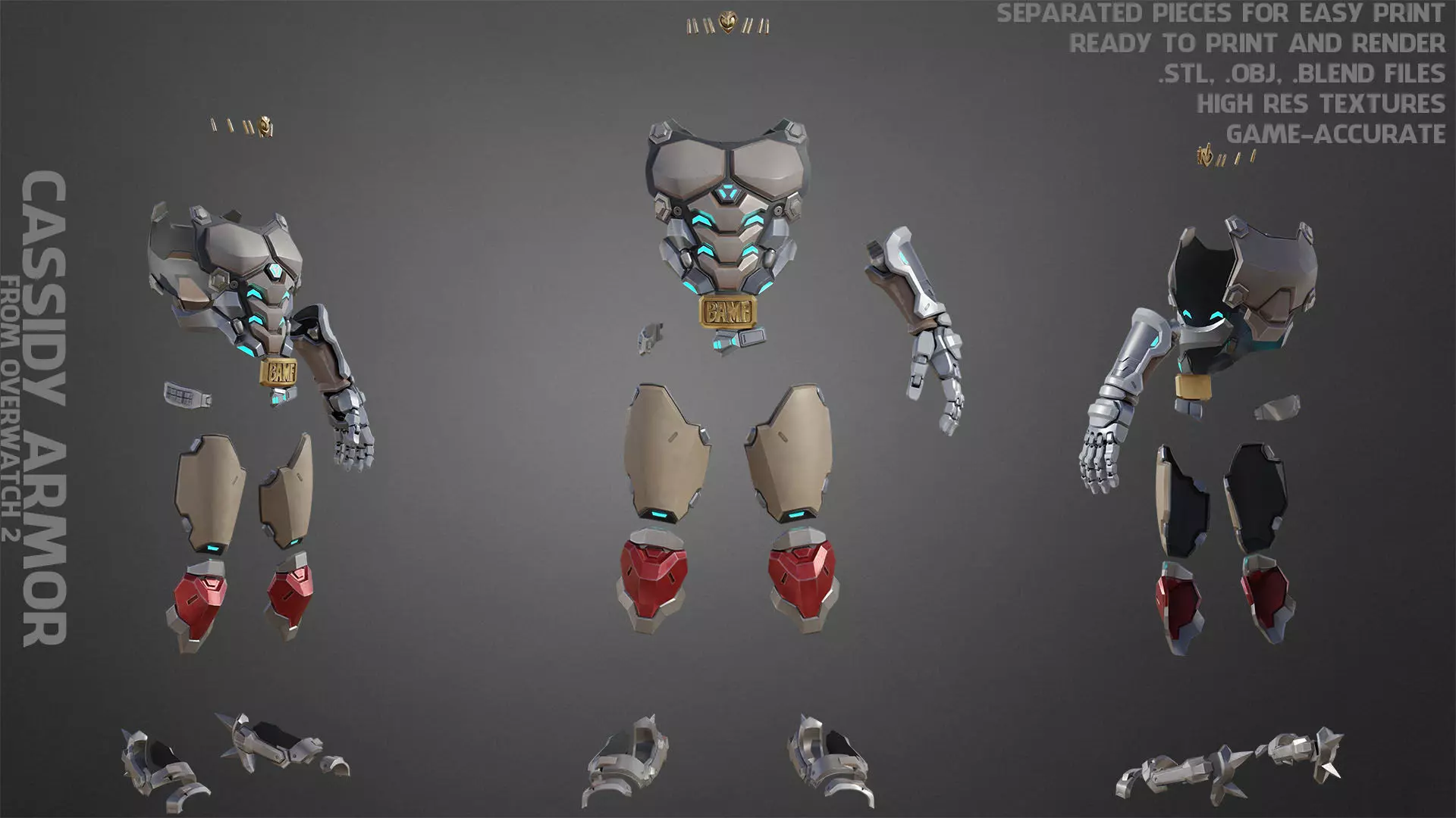 Overwatch 2 Cassidy Armor for Cosplay 3D print model_0