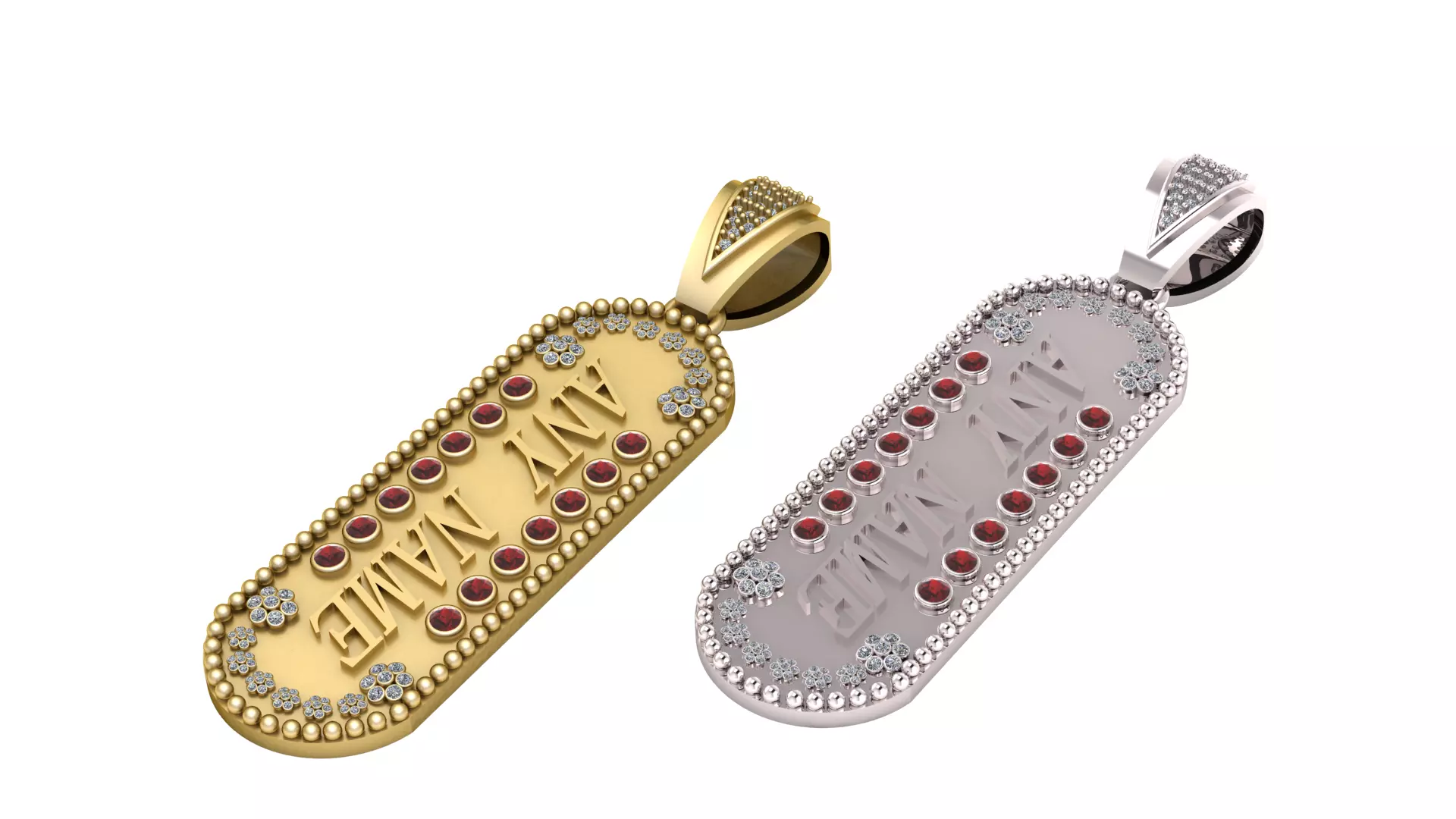 ANY NAME GOLD PENDANT 3D print model
