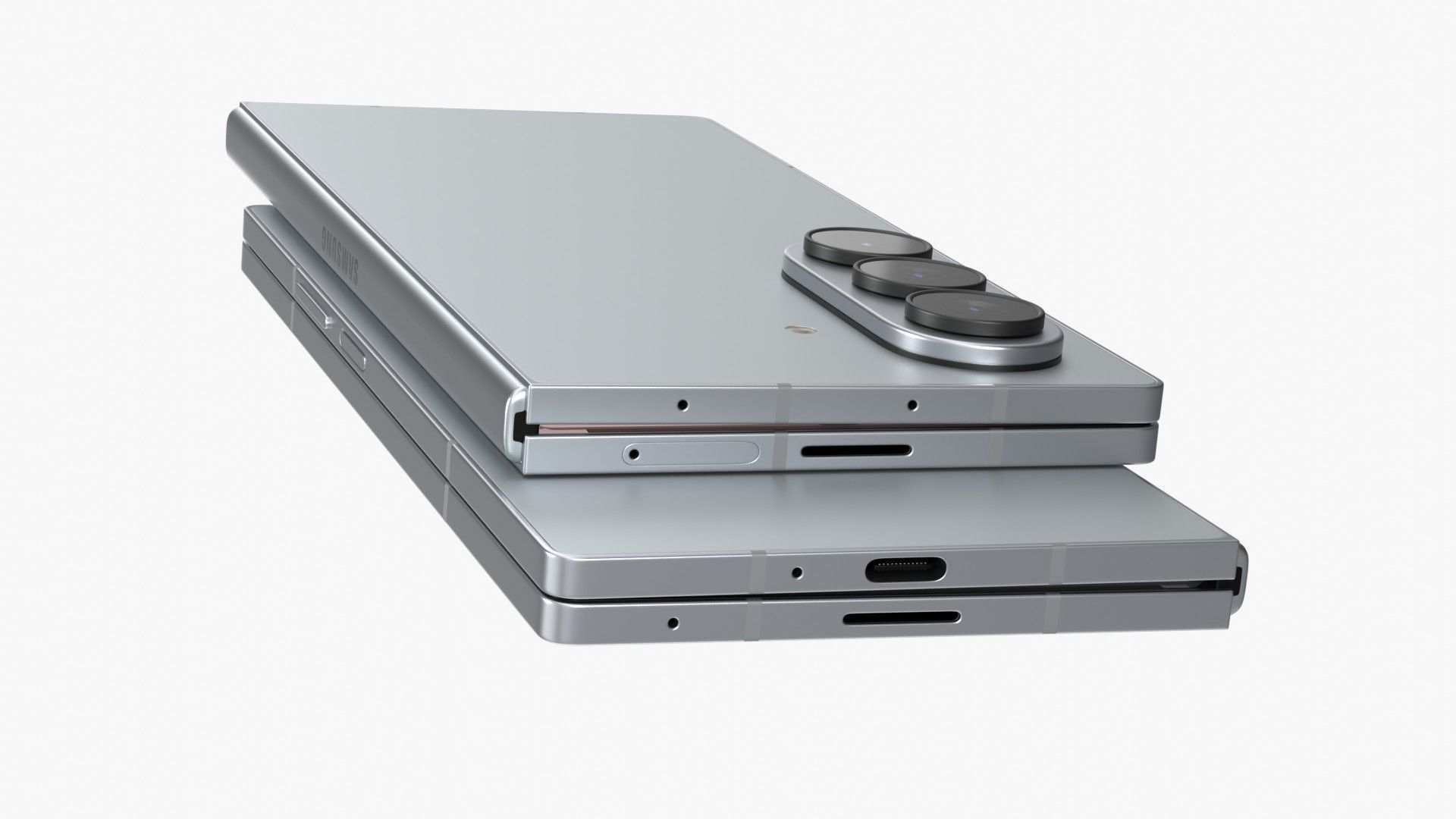 Samsung Galaxy Z Fold 7 Silver Shadow 3D model_8