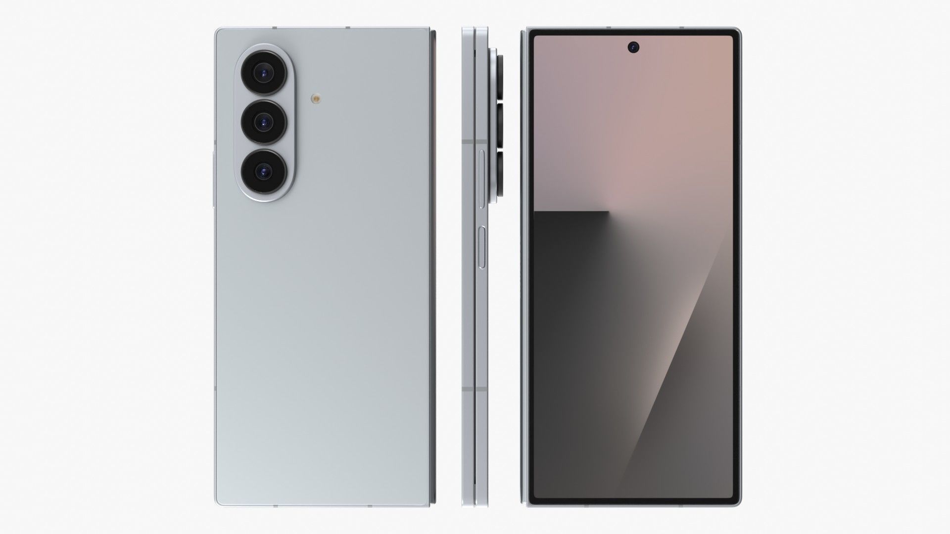 Samsung Galaxy Z Fold 7 Silver Shadow 3D model_2