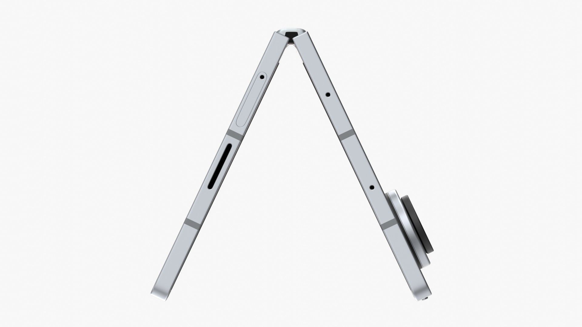 Samsung Galaxy Z Fold 7 Silver Shadow 3D model_7