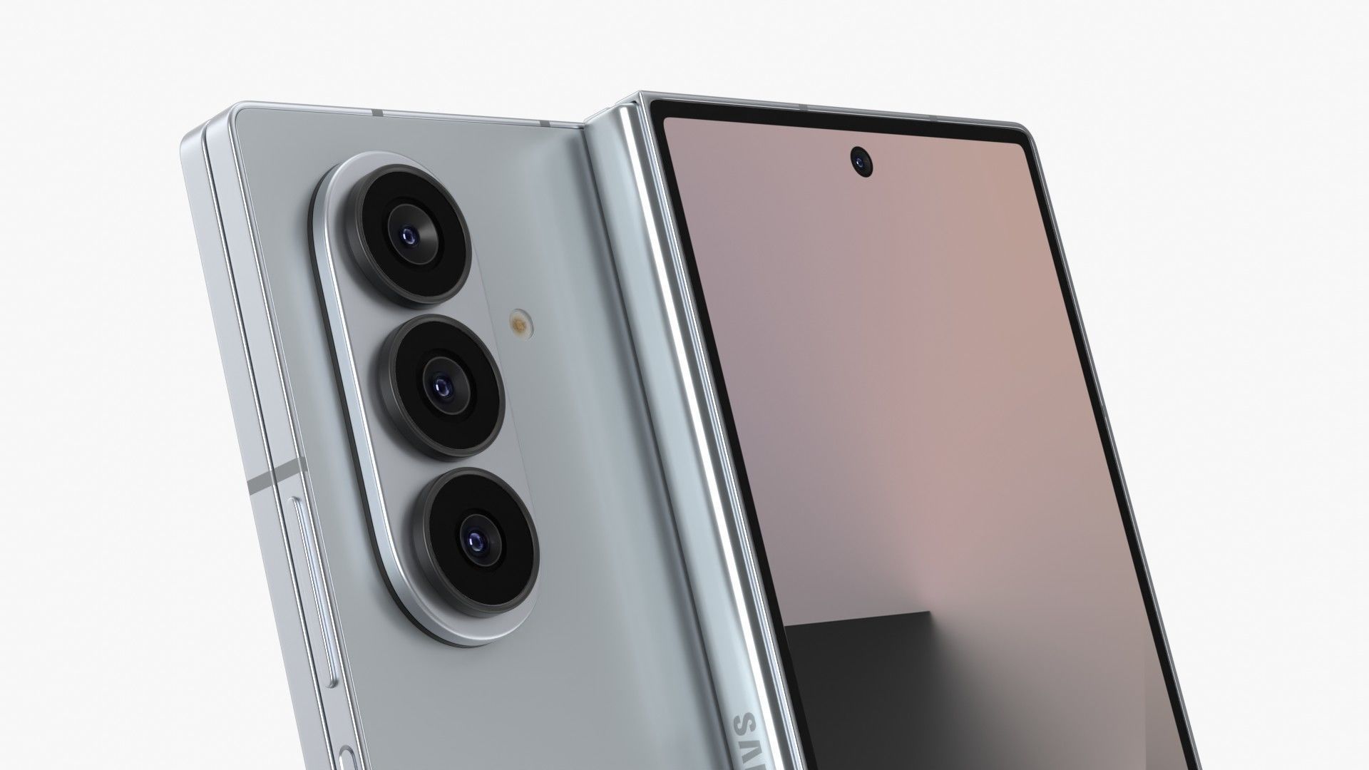 Samsung Galaxy Z Fold 7 Silver Shadow 3D model_3