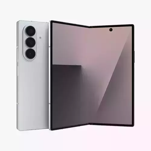 Samsung Galaxy Z Fold 7 Silver Shadow 3D model