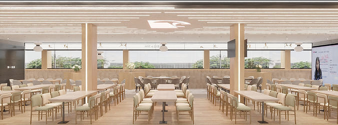 Table-dining restaurant 3D model