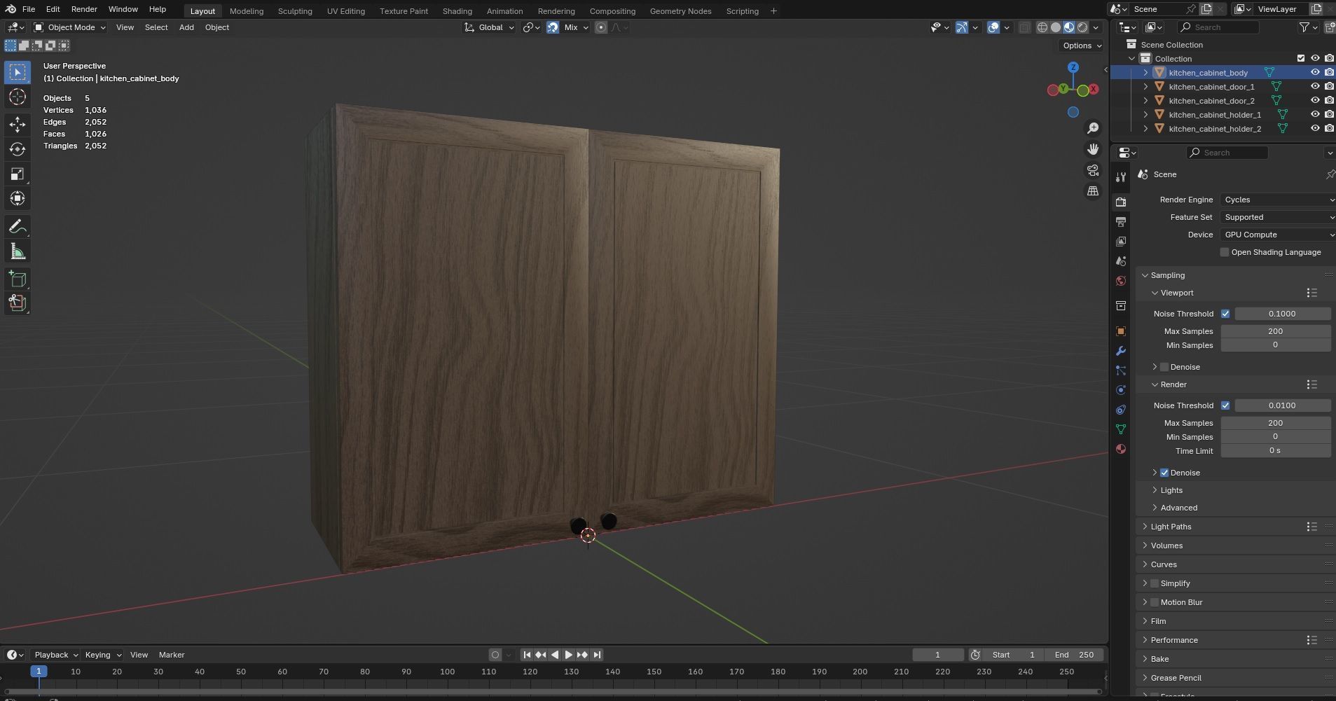 Kitchen Cabinet CG11 3D model_11